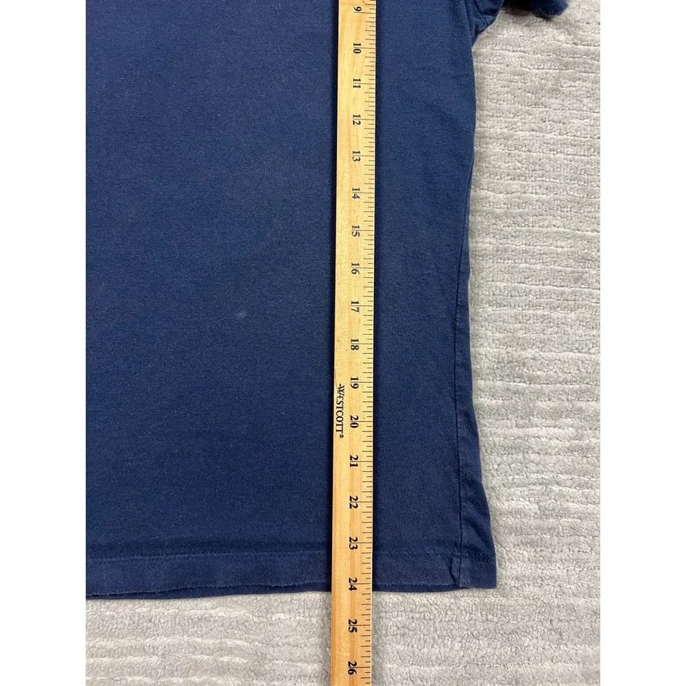 True Religion T-Shirt Mens Medium Navy Blue Graphic Logo Short Sleeve 108325